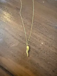 waterproof italian horn necklace