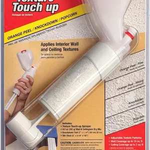 Homax 41072041218 Texture Touch Up Kit for Wall and Ceiling with Sprayer for Orange Peel Knockdown Popcorn Textures Home Venetian Plaster Paint Mixing Machine Stick