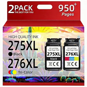 275XL 276XL Ink Cartridges Combo Pack Compatible Replacement for  PG-275XL CL-276XL, for PIXMA TS3520 TS3522 TS3500 TS3700 TS3720 TS3722 TR4700 TR4720 TR4722 Printers (1 Black, 1 Color)