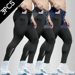 Men’s Casual Sports Fake Two-Piece Joggers with Pockets, Perfect for Gym Workouts, Basketball, Fitness Training & Summer Casual Wear - Workout Leggings