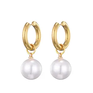 Hypoallergenic Pure Titanium Post Lightweight Dangle Huggie Earrings for Women, Hoop Size 18 mm, Comfortable Fit, Non-Allergenic, Ideal for All-Ages