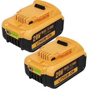 2-Packs Dewalt 8Ah Lithium Battery Replacement for Dewalt 20v,High Capacity Lithium Ion for Circular Saw ,DrillCordless,Power Tools
