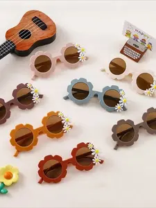 2026 New Children Sunglasses Daisy Round Cute Fashion Sun Glasses Boys Girls UV400 Protection Baby Sunglasses Eyeglass Gift For Kids