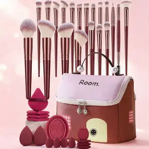 36-Piece Makeup Brush Set with Bag, Soft Synthetic Bristles, Includes Foundation, Blush, Eyeshadow Brushes, Perfect for Daily Use