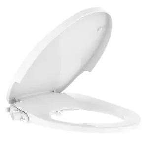 【GARVEE】Bidet Seat, Round Toilet Seat Slow Close, Non-Electric Bidet with Self Cleaning Dual Nozzles, Easy Installation