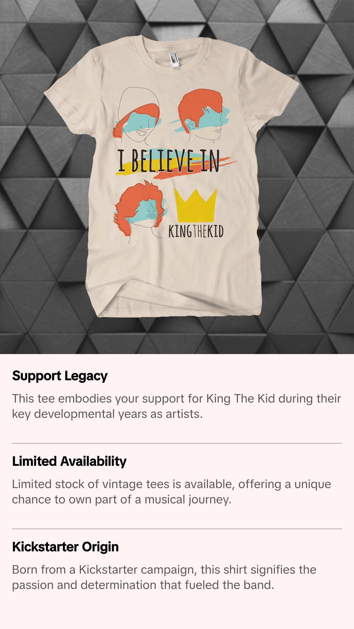 I Believe In King The Kid Tee | [King The Kid] KTK Unisex Tshirt Shirt