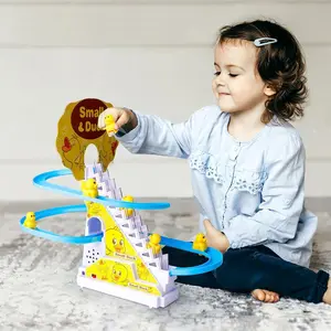 Small Ducks Climbing Toys, Interactive Duck Shaped, Electric Ducks Race Track Chasing Game Set, Playful Roller Coaster Toy Musical Light Up with LED Flashing Lights & Music #GLOBAL PICKS