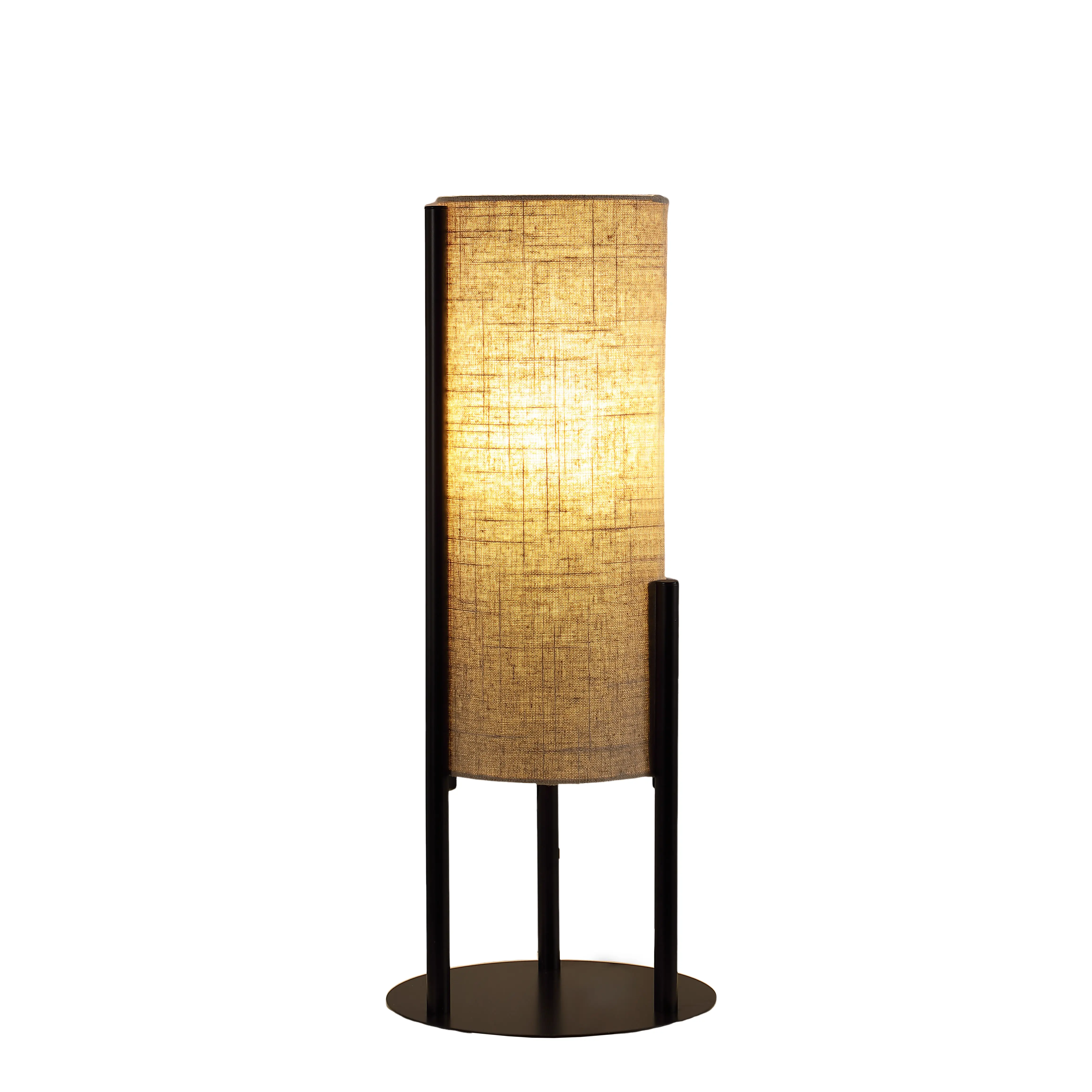 Table Lamps with Linen Shade, Desk Lamp for Livingroom Bedroom Office, Metal Base Side Table Lamp Desktop Corner Lampara classroom lights