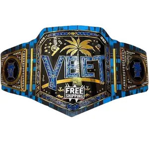 Yeet Adult Championship Title Belt Replica - 2mm Leather Straps  - Fan Gift Heavyweight Wrestling