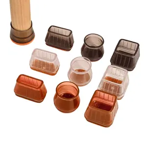 12 chair protection pads - Universal chair rubber leg protection pads suitable for hardwood floors, applicable to chairs of various shapes, can be used on wooden floors and tile floors, square-shaped to cover furniture, heavy-duty floor protection