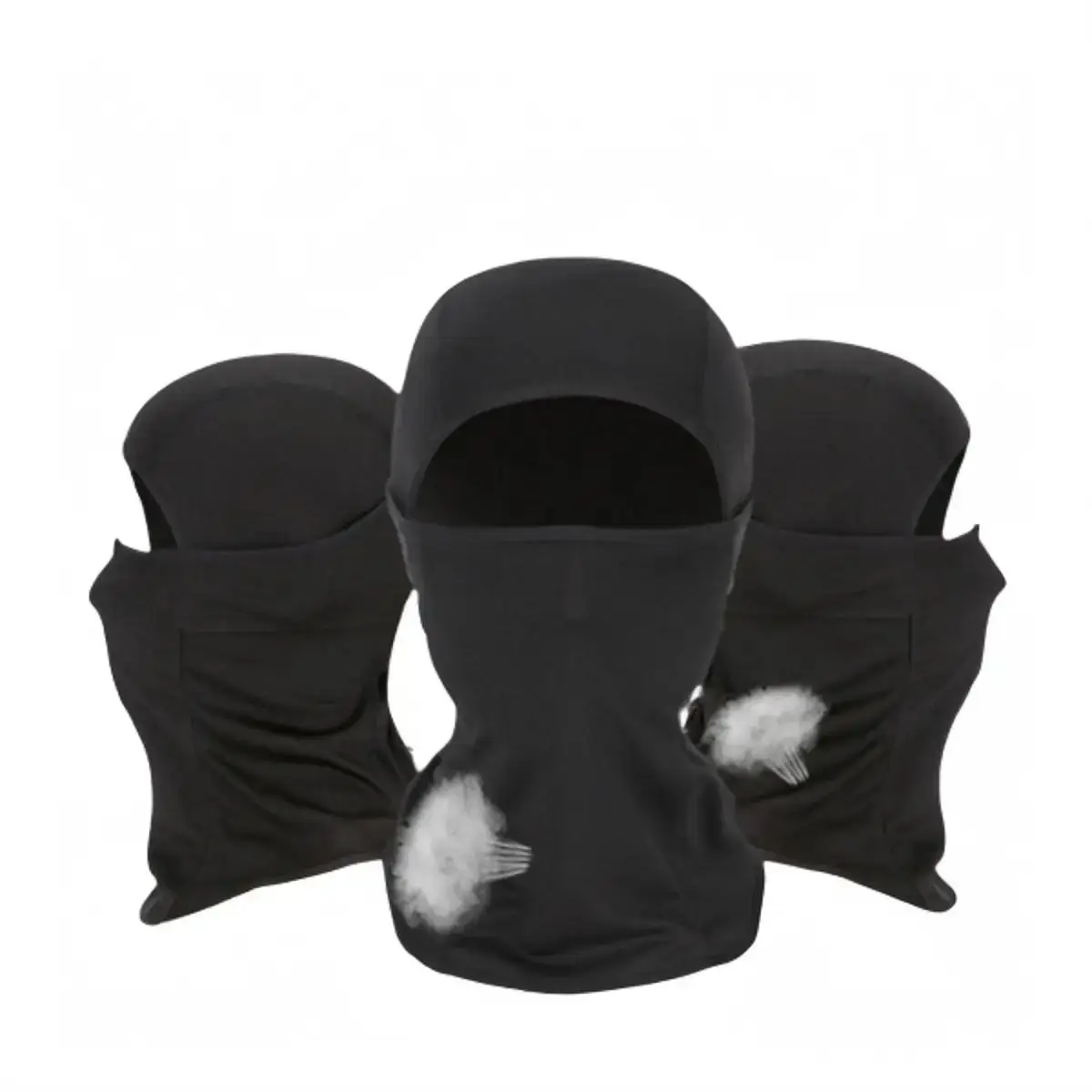 3PCS Multifunctional Balaclava Face Mask for Women Men - UV Protection, Tactical Cycling Mask Black