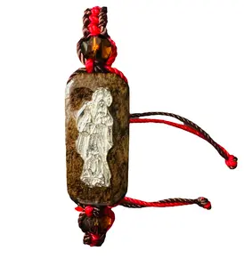 Santa Muerte Knotted Rope Bracelet