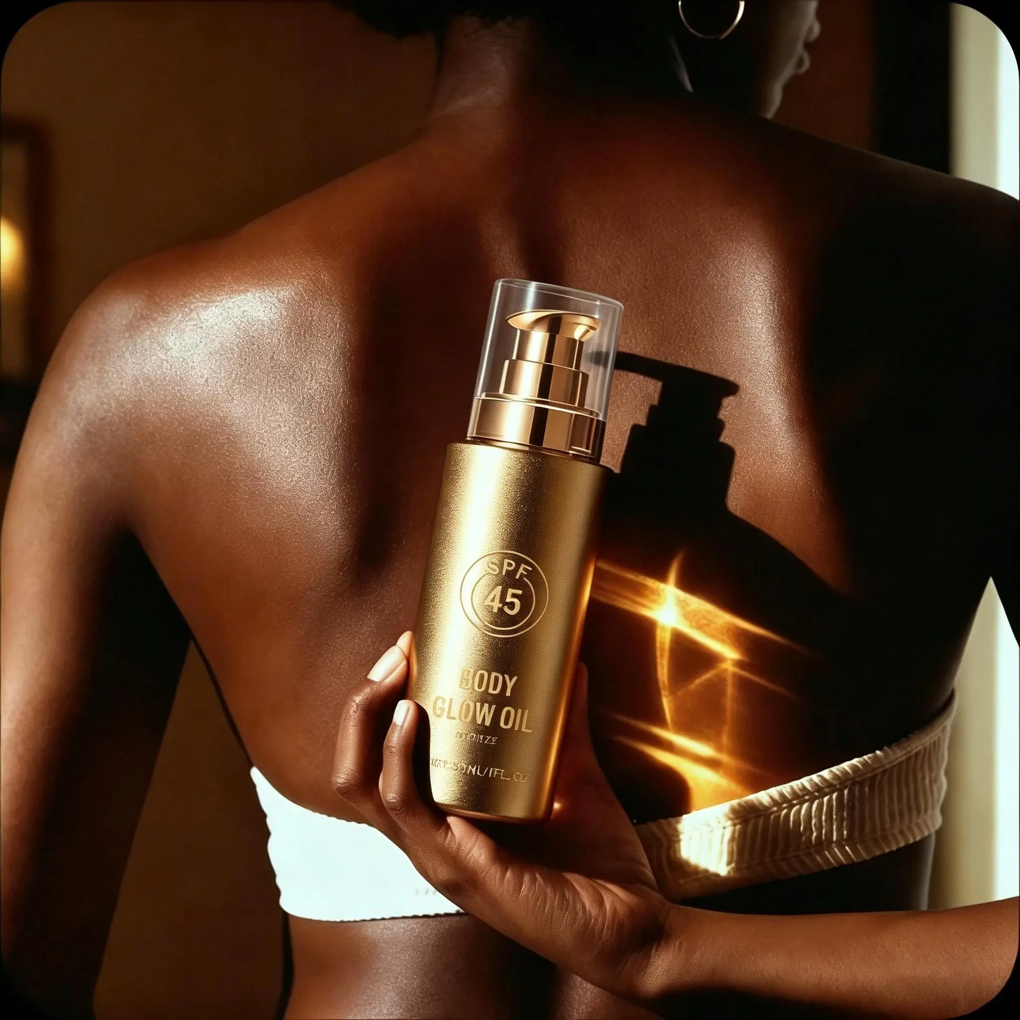 Bronze Coconut Shimmer Body Oil, Sun-Kissed Glow Radiant Illuminating Oil, Lightweight Hydrating Nourishing Body Care Oil for Smooth Skin Elasticity & Texture, Summer Protective with Fine Shimmer Sparkle, Non-Greasy Brightening Body Oil 30ml tiktokshopspr