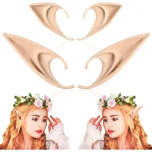 Fairy Pixie Elf Ears - Cosplay Soft Pointed Ears Elven Masquerade Vampire Fairy Ears Makeup Costume Accessories