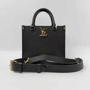 Pre-owned Louis Vuitton Monogram Empreinte Tote Bags LV lock go black 【BF 12Z】