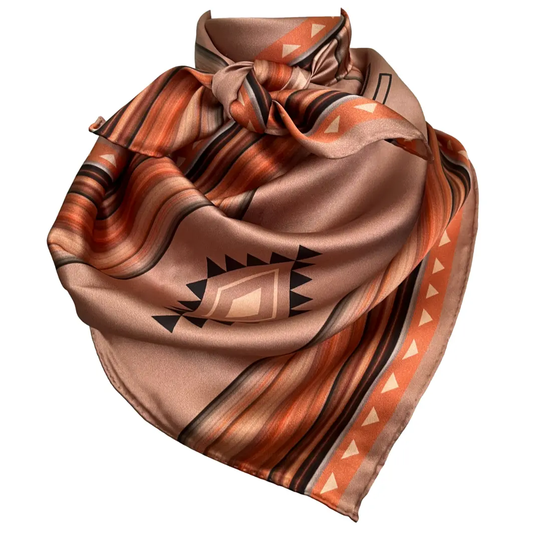 Serape (Cowboy Campfire) Western Wild Rag Silk Scarf