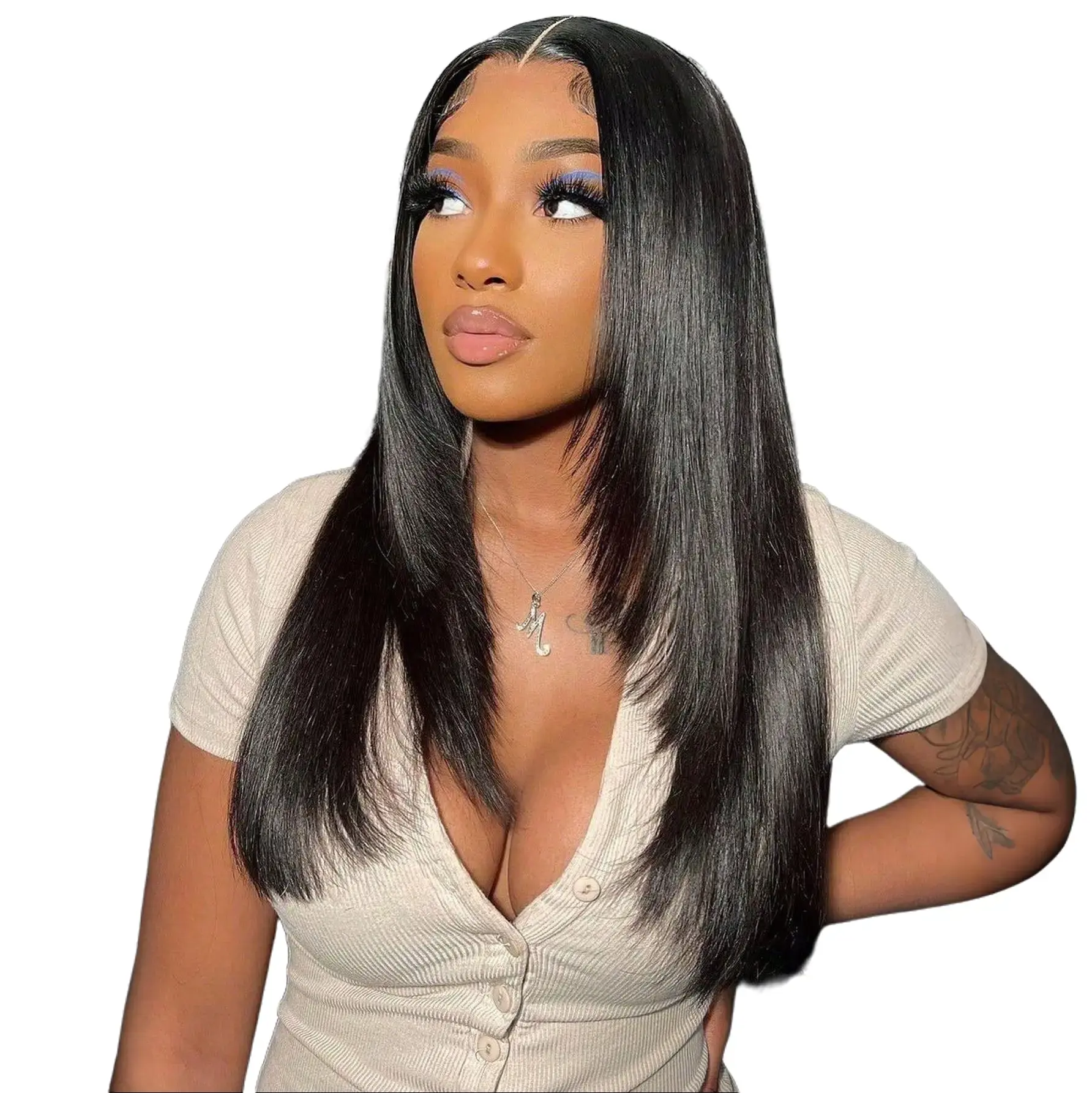BGMgirl Layered Cut Straight 7x5 Lace Wear Go Glueless Wig 250% Density  Pre Bleached Knots Pre Plucked Hairline Pre Cut Lace 100% Human Hair Beginner Friendly Clearance Sale #SummerWins #DealsForYouDays