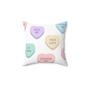Super Cute Valentine’s Day Candy Pillow Cotton Soft White Washable Back Support