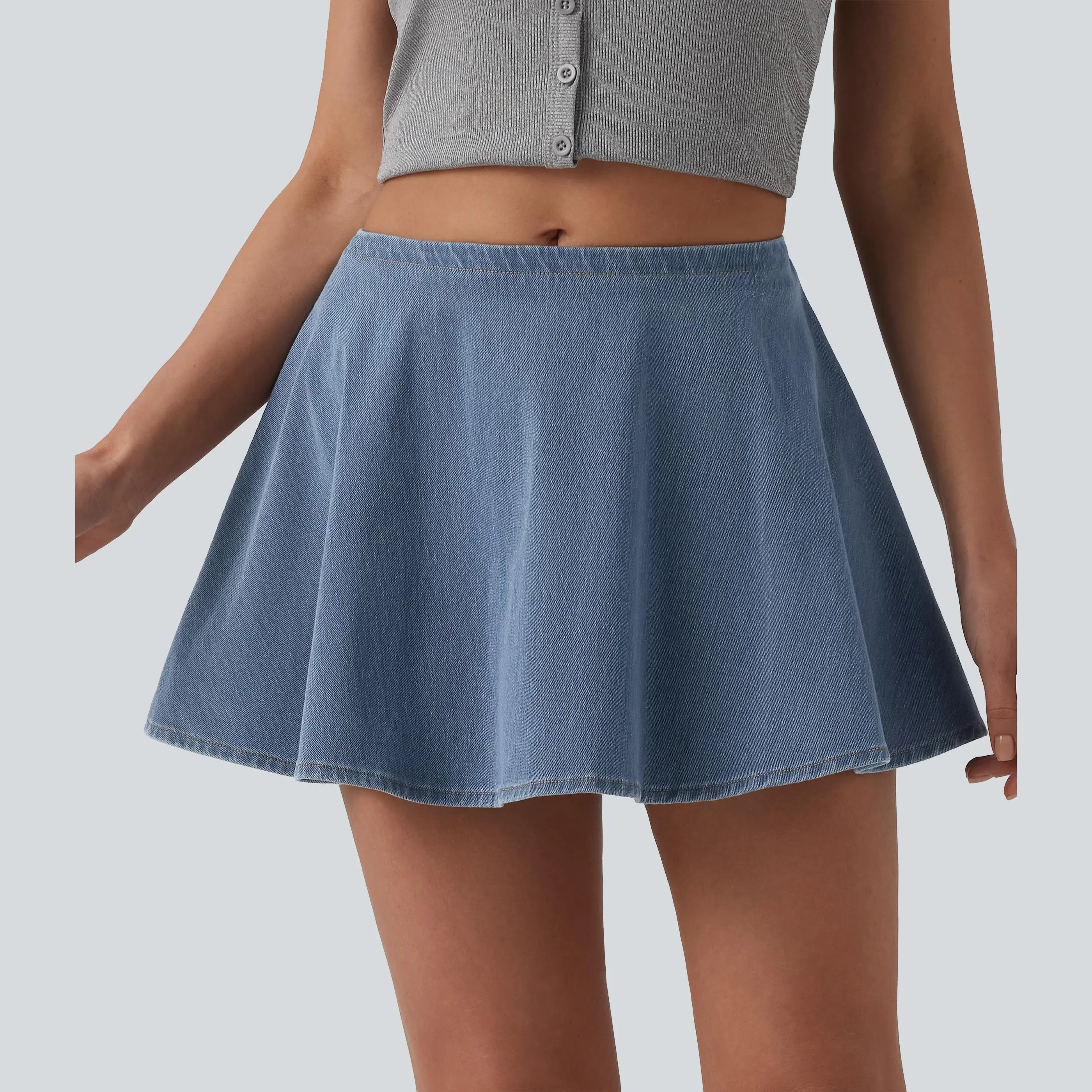 【Creator’s Pick】Halara Flex Mid Rise  A-ine Denim Casual Skort