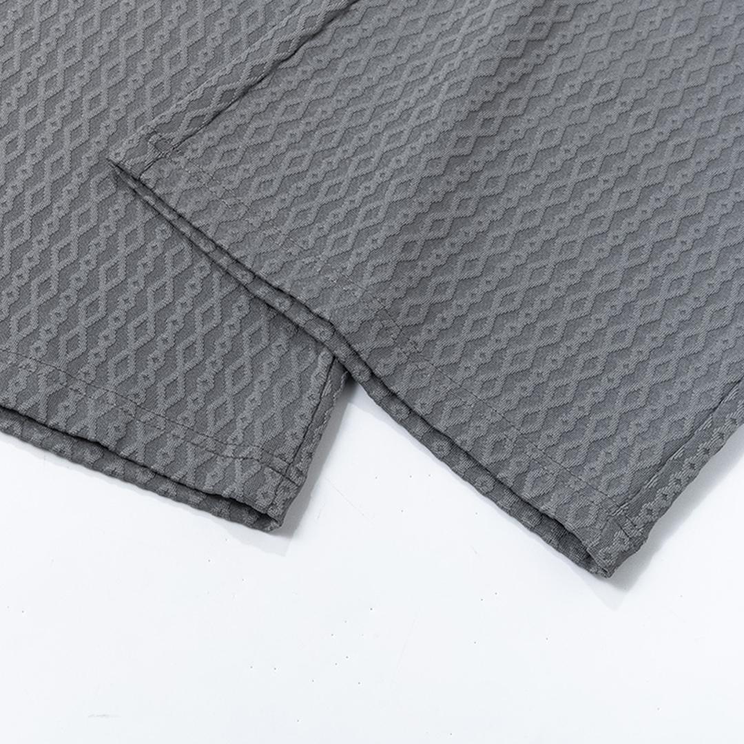 Men's Textured Waffle Knit High Waist Wide Leg Pants, Casual Loose Track Pants, Streetwear