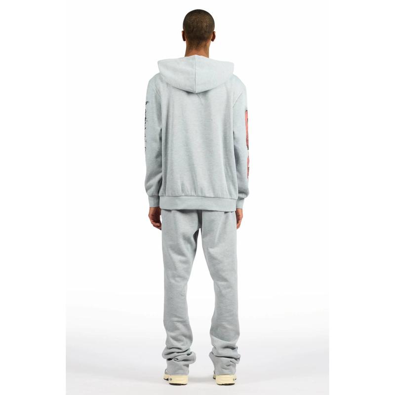 Parco Heather Grey Hoodie Stacked Track Set
