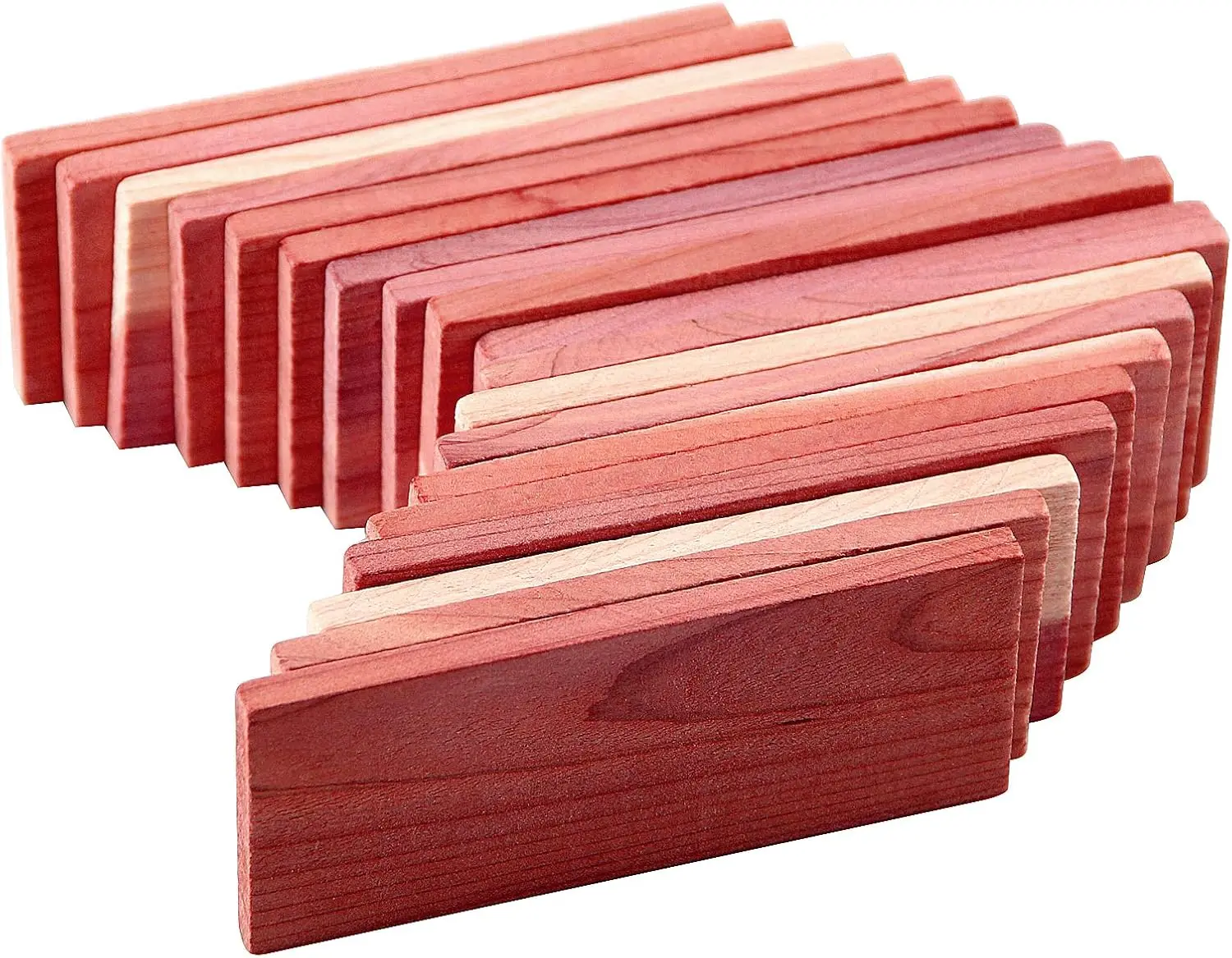 Cedar Blocks for Closet Storage,100% Aromatic Red Ceder Blocks Cedar Planks Chips 16pcs for Closet Drawers 100% Natural Wood Chips