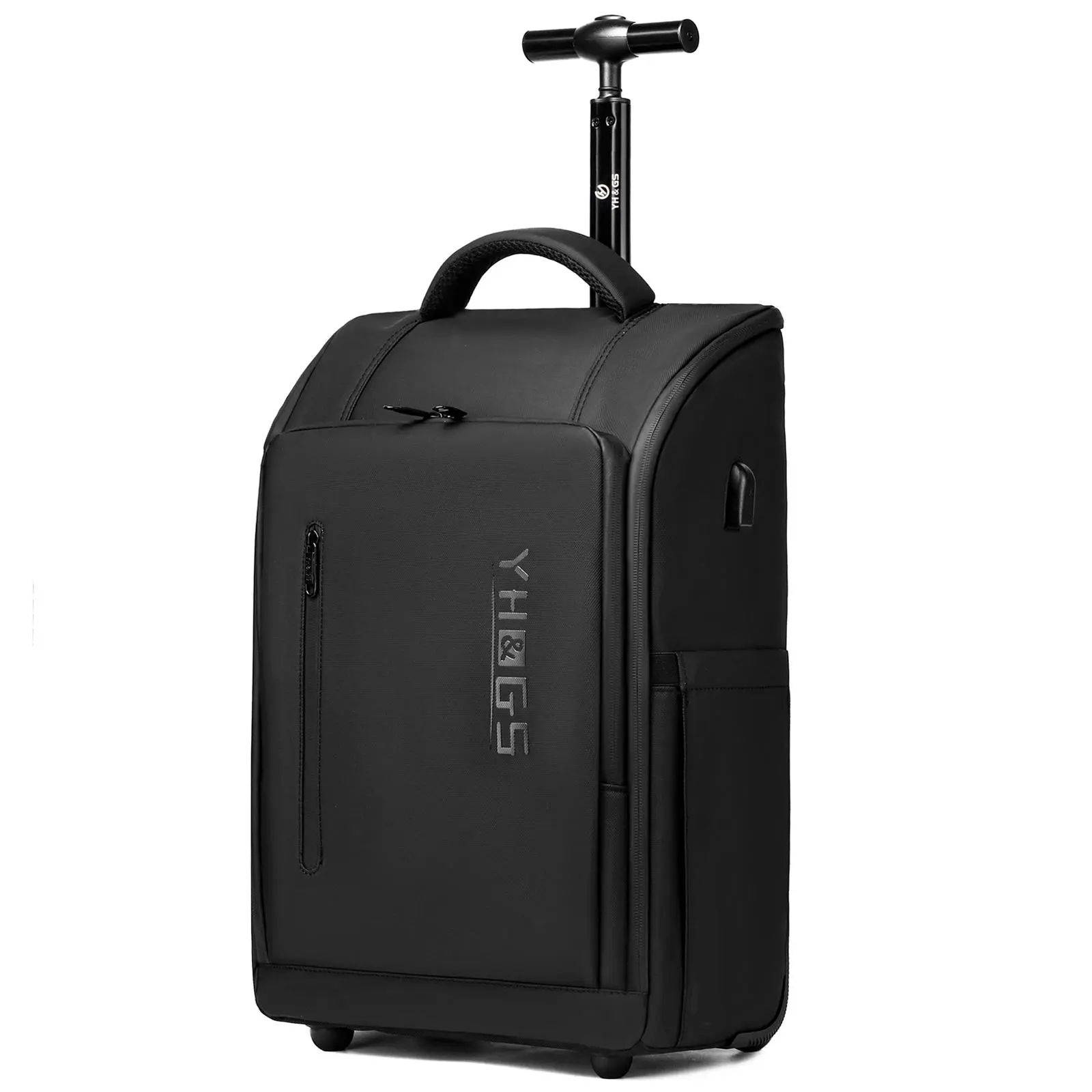 Travel Rolling 15.6in USB Laptop Water Resistant Large Backpack with Wheels