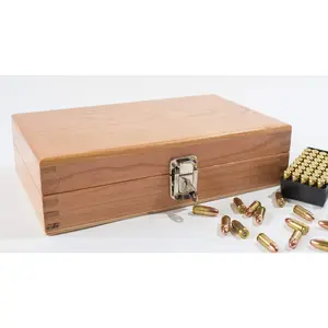 #G1N Single Pistol Gun Chest; Natural Finish on Solid Cherry Hardwood