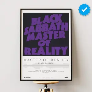 Black Sabbath Poster | Master of Reality Poster | Album Poster Prints | Wall Decor Posters | Album Cover | Metal Music Poster