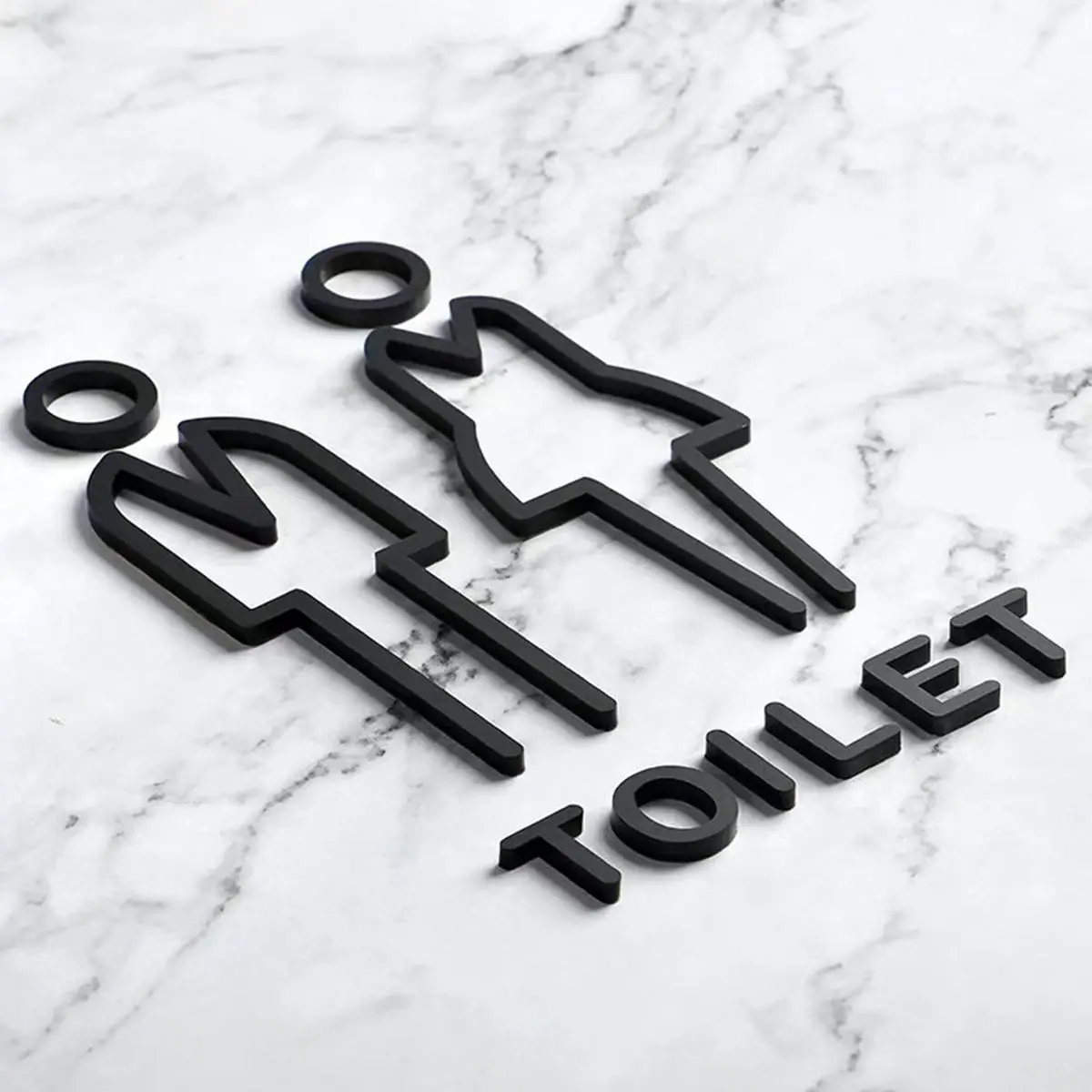 Acrylic Bathroom Sign, 1 Count Men & Women Bathroom Door Sign, Restroom Sign for Business, Home, Outdoor, Hotel, Dining Room, Acrylic Plaque Sign, Acrylic Plaque Decor, Signage