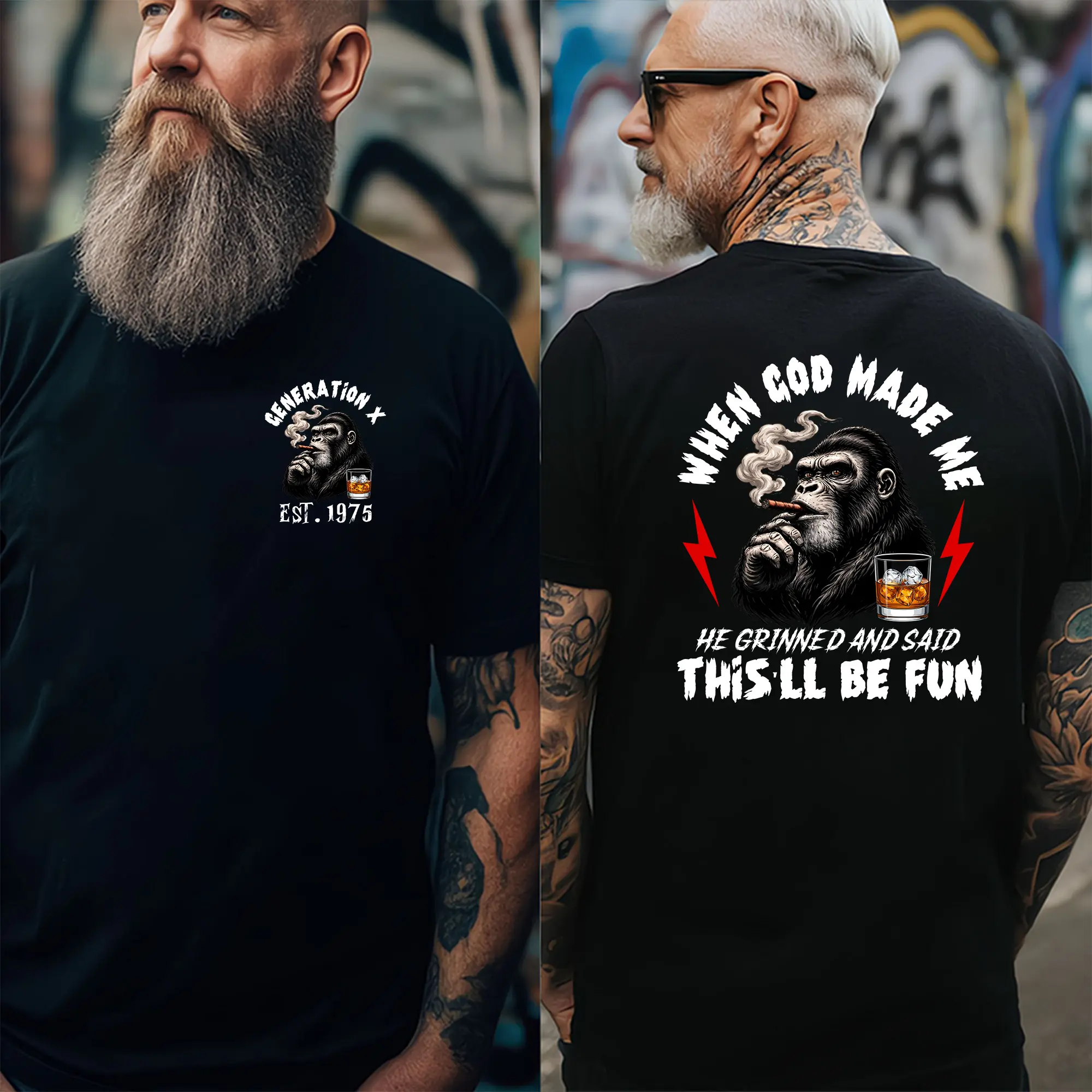 [Generation Studio] Personalized Year 1965-1980 When God Made Me Generation X Shirt, He Grinned and Said This’ll Be Fun Gen X Shirt, Generation X Shirt, Full Colors, Full Sizes, For Men, For Women