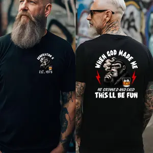 [Generation Studio] Personalized Year 1965-1980 When God Made Me Generation X Shirt, He Grinned and Said This’ll Be Fun Gen X Shirt, Generation X Shirt, Full Colors, Full Sizes, For Men, For Women