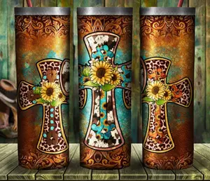 Cross + turquoise | 20oz sublimation transfer print out