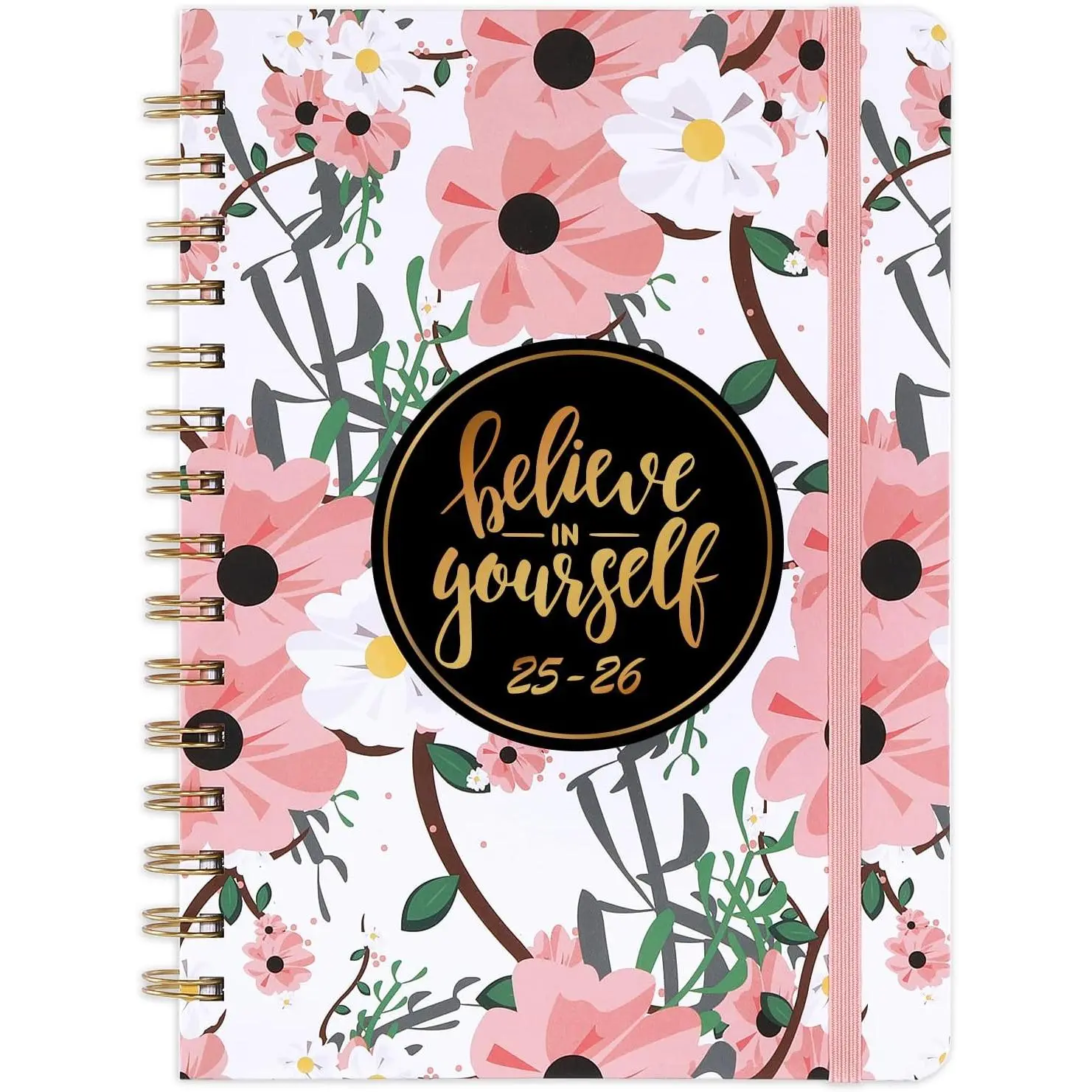2025-2026 Planner - Weekly & Monthly Planner 2025-2026 with Tabs, 6.4" x 8.5", Jul 2025 - Jun 2026, Hardcover,  Binding, Thick Paper,  Pocket, Elastic Closure, Inspirational Quotes