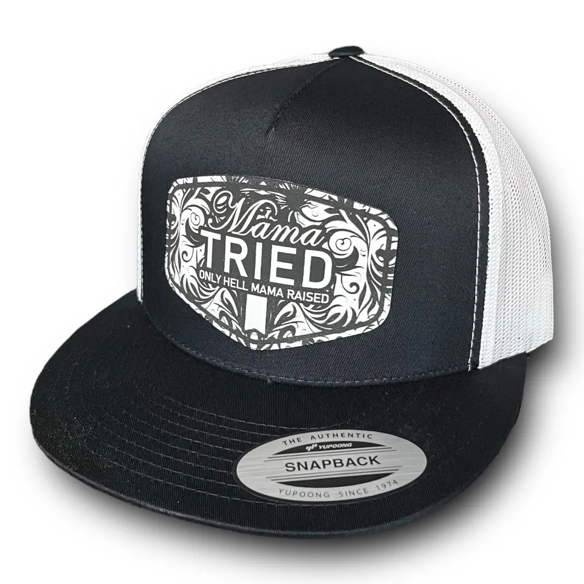 Mama Tried White patch hat