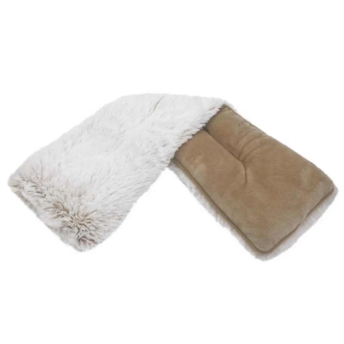 Warmies Marshmallow Neck Wrap, French Lavender Scented Therapy Pack for Hot & Cold Use, Microwave-Safe to Relieve Pain & Aches, Brown & Gray, Gentle Warmth, Heat Or Freeze, Relieves Pain, Stress Relief, Relaxation, Soothing
