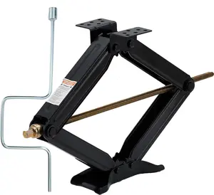 7500 LBS Heavy Duty RV Stabilizer Jacks, 24" Adjustable Camper Trailer Scissor Jacks with Crank Handle, 4"-24" Lift Height, Powder-Coated Steel for Travel Trailer, RV, Camper