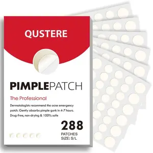 Pimple Patches for Face, Hydrocolloid Acne Patches, CUte Round Shape Zit Covers, Spot Stickers with Tea Tree, Salicylic Acid & Cica Oill 2 Sizes (9mm, 12mm) 288 Count Skincare Clear