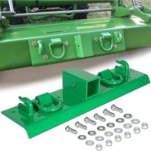 Tractor Grab Hooks 4.96" W * 21.93" L Fits for John Deere 4100 4010 4110 4115 2320 2520 2720 1025r 2025r 2032r 2038r 3032e, Bolted on Compact Tractor Bucket Grab Hooks, D Rings & 2" Receiver