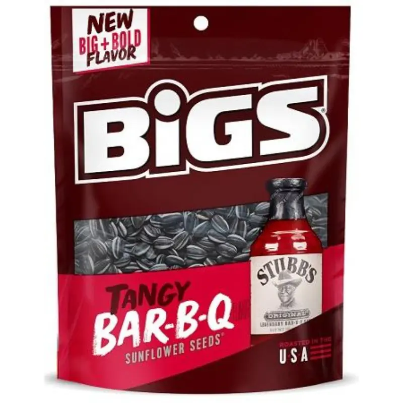 3-Pack Bigs Tangy BBQ Sunflower Seeds Snack - 5.35oz, Protein-Packed, BBQ-Seasoned Crunchy Treats, Flavor, Bag
