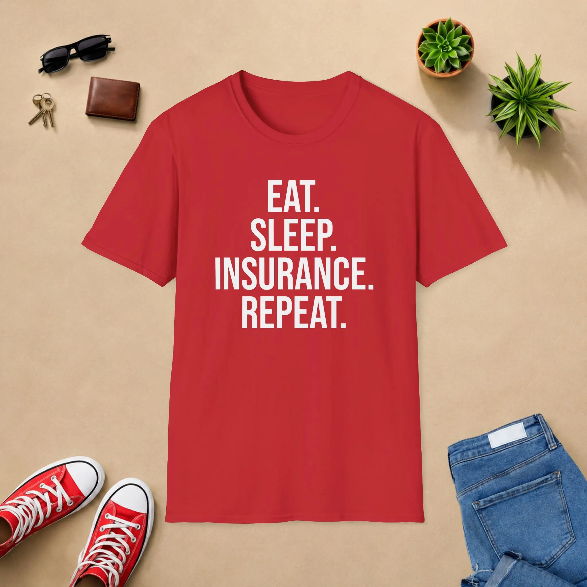 Eat. Sleep. Insurance. T-Shirt — Funny Insurance Agent Shirt for Professionals & Gift