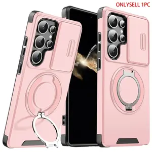 360 Degree Rotating Ring Stand Anti-Drop Shockproof Phone Case Cover, Compatible with Samsung Galaxy S25 Ultra S24 Ultra S23 Fe S22 S21 S20 Fe A56 A55 A36 A35