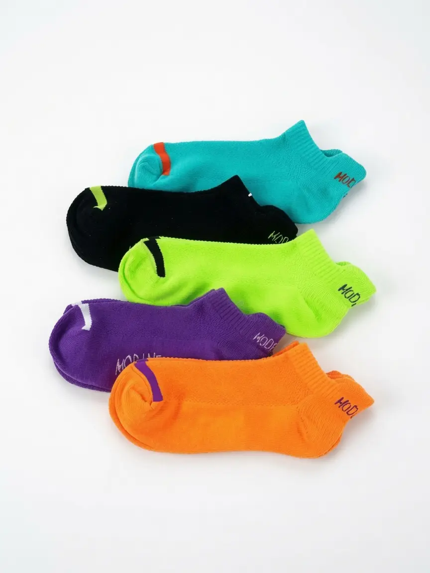 Women's 5 Pairs Colorful Ankle Socks, Soft Breathable Knit Socks, Lightweight Casual Socks for Summer Daily Wear