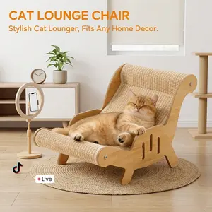 Sisal Cat Scratch Board Recliner Sofa Concubine Hammock Wear-Resistant Human Pet Cat Claw Sharing Can't Fall Off Toy Integrated Cat lounge chair Cat nest