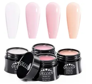 GELLEN Builder Gel Kit - Nail Extension Gel Nude Pinks White Light Orange Builder Nail Gel Kit 4 Colors Hard Nail Gel Builder 15ml