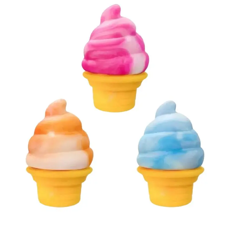 Ice Cream Squeeze Squishy, Ice Cream Cone Squishy, Slow Rise Sensory Fidget Toy, Easter Basket Stuffers Party Favors Summer Sensory Stress Relief, Kawaii Dessert