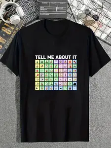 cotton Tell Me About It Speech Language Pathology AAC Sped Teacher T-Shirt casual Fashion graphic tees for women