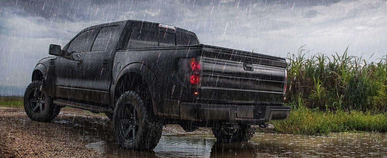 6.6 FT Bed Soft Quad-fold Tonneau Cover [Fits 2014-2018 Chevy Silverado/GMC Sierra 1500 & 2015-2019 Chevy Silverado/GMC Sierra 2500HD 3500HD & 2019 Chevy Silverado 1500 Legacy & 2019 GMC Sierra 1500 Limited]