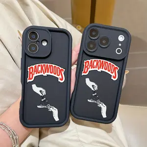 Luxury Backwoods Logo Phone Case, Compatible with iPhone Models 17-8, Anti-Fall Design, Soft Tpu Material, Durable Protection