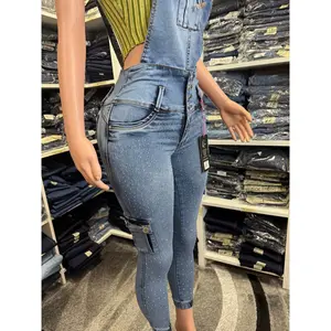 Emma Colombian Jean Overall with Internal Girdle style 360 with Rhinestone